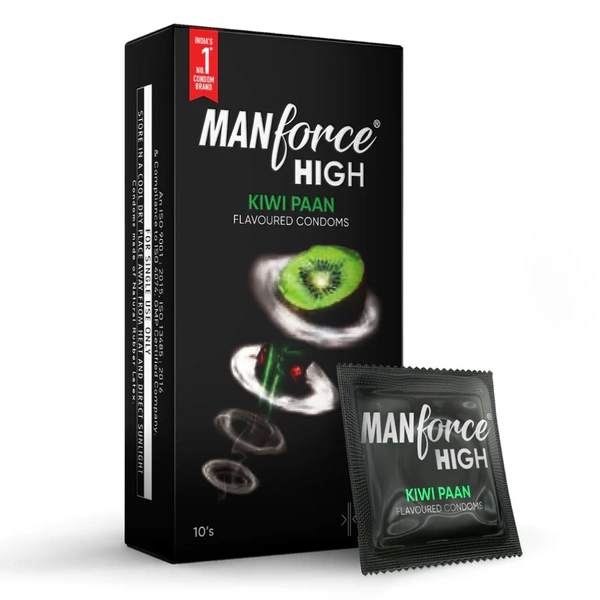 Mankind Pharma Manforce High Condoms Paan & Kiwi (10 Condoms)