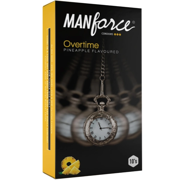 Mankind Pharma Manforce Overtime Pineapple Flavour Condoms (10pcs)