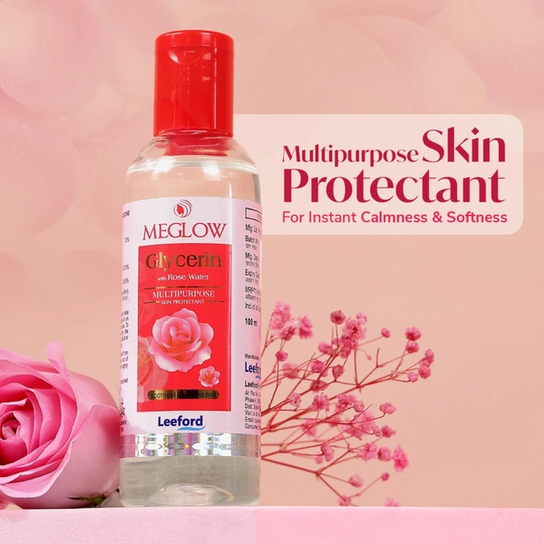 Leeford Healthcare Ltd Meglow Glycerin with Rose Water (100ml)