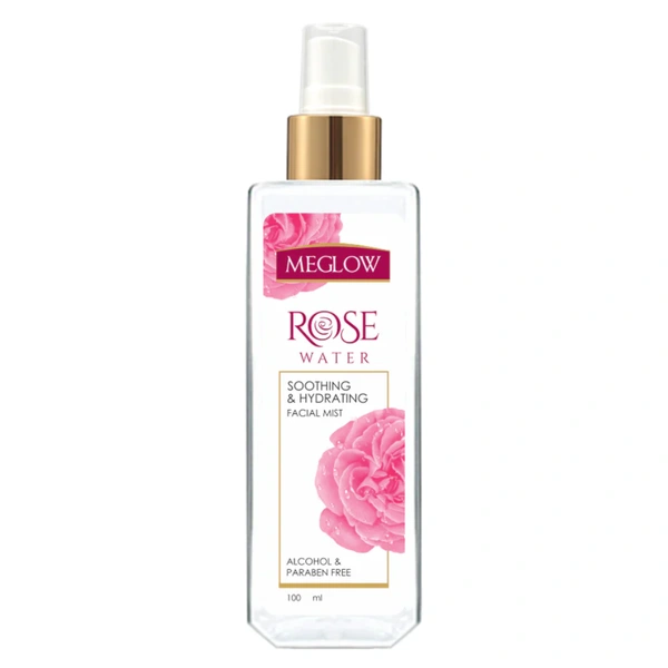 Leeford Healthcare Ltd Meglow Rose Water Toner for Face (100ml)