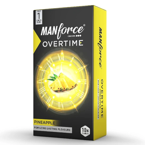 Mankind Pharma Overtime Pineapple Flavour Condoms (10pcs)