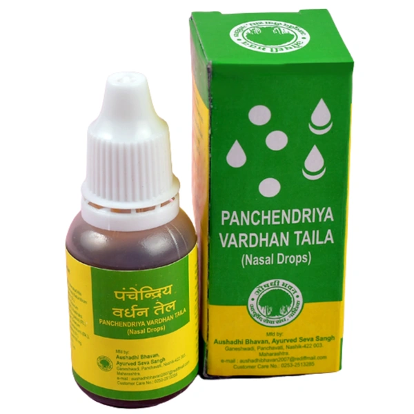 AUSHADHI BHAVAN Panchendriya Vardhan Taila – Nasal Drops (15ml)