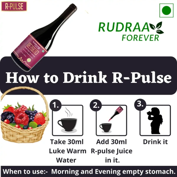 RUDRAA FOREVER R-Pulse Acai Berry Juice & Sugar-Free Juice (500ml) - 500 ml