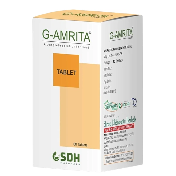 Shree Dhanwantri Herbals SDH Naturals G-Amrita Tablets (60tab)