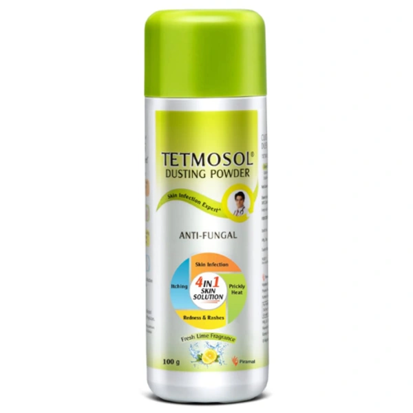 Piramal Enterprises Ltd Tetmosol Anti-Fungal Dusting Powder for Skin Infection & Itching Relief | Fresh Lime Fragrance - 100 gm