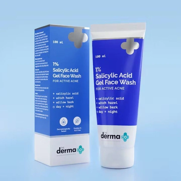 The Derma Co 1% Salicylic Acid Gel Face Wash with Salicylic Acid & Witch Hazel - 100ml