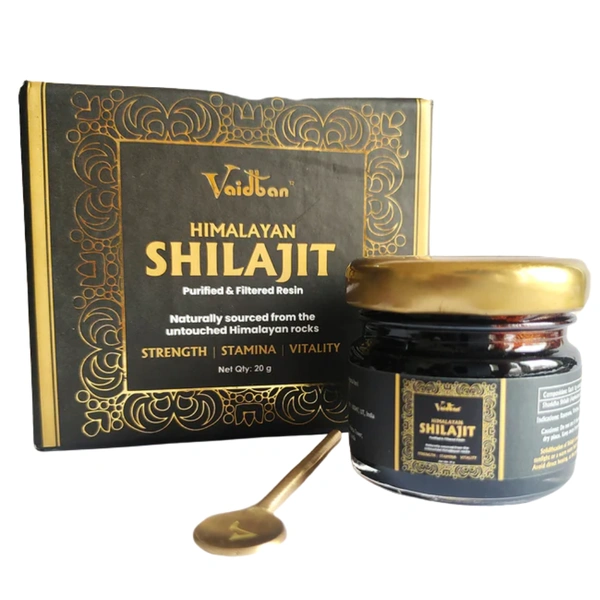 Vaidban Ayurvedic Bhawan Vaidban Himalayan Shilajit Resin - 78% Fulvic Acid (20gm)
