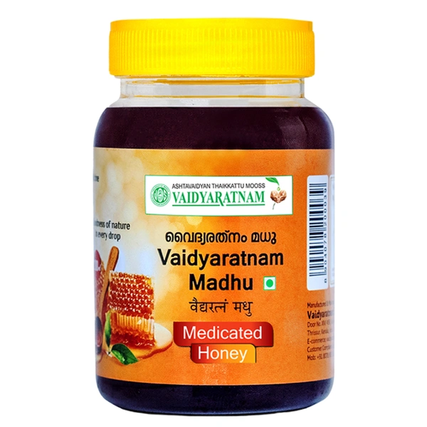 Vaidyaratnam Oushadhasala Pvt. Ltd. Vaidyaratnam Madhu (200gm) - Medicated Honey