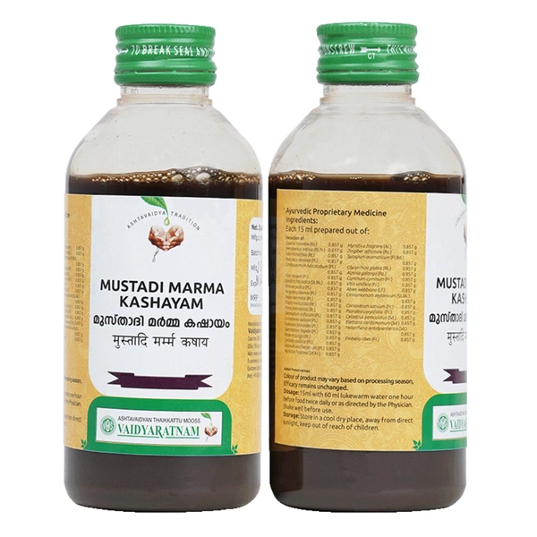 Vaidyaratnam Oushadhasala Pvt. Ltd. Vaidyaratnam Musthadi Marma Kashayam (200ml)