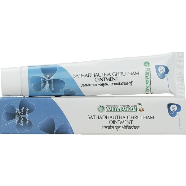 Vaidyaratnam Oushadhasala Pvt. Ltd. Vaidyaratnam Sathadhautha Ghrutham Ointment (20gm)