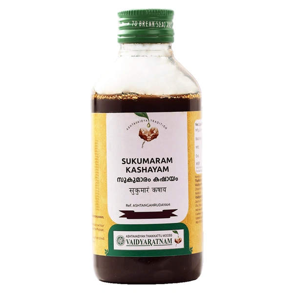 Vaidyaratnam Oushadhasala Pvt. Ltd. Vaidyaratnam Sukumaram Kashayam (200ml)