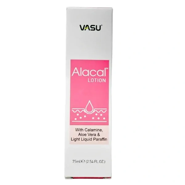 Vasu Healthcare Vasu Alacal Calamine with Aloe Vera & Light Liquid Paraffin Lotion (75ml)