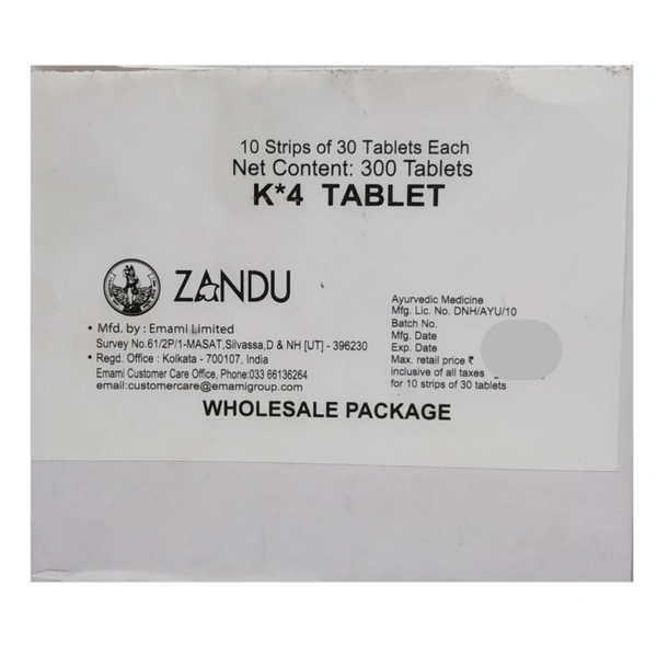 Zandu K4 Tablet (30tab)