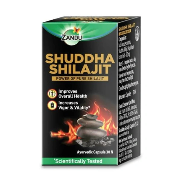 Zandu Shuddha Shilajit (30Caps) - 30 Capsules