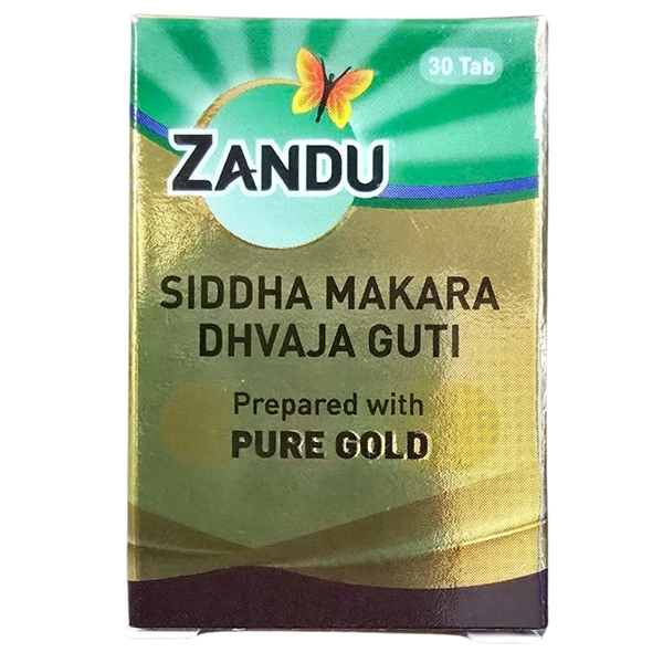 Zandu Siddha Makardhwaj Gutika (Swarna Yukta) (30tab) - 30 Tablets