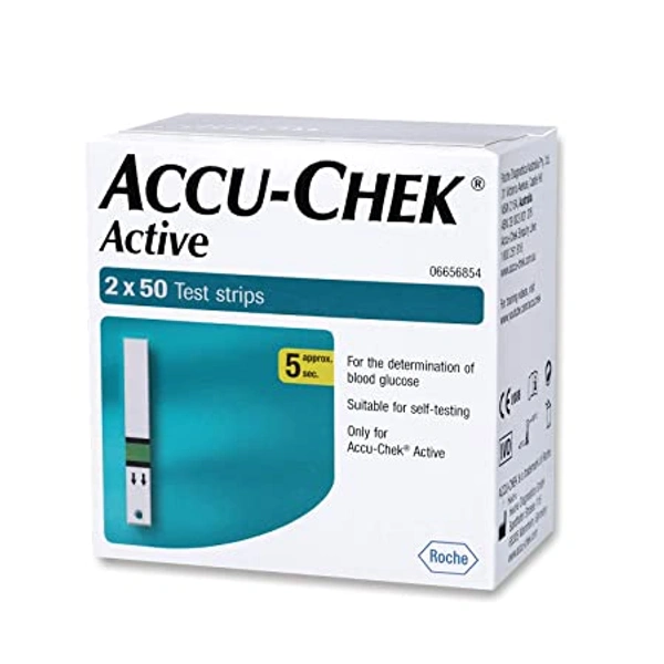 Accu-Chek Active Test Strip (Only Strips) 100 Test Strips - 100 Test Strips, 04-04-2026