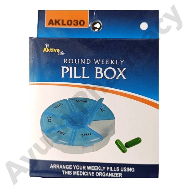 Aktive Life Round Weekly Pill Box (1pcs)