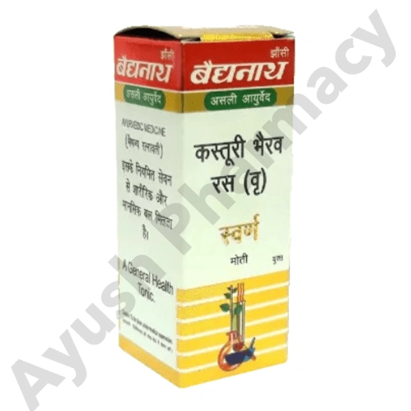 Baidyanath Jhansi Baidyanath Kasturi Bhairav Ras Brihat (Swarna Moti Amber Yukta) (10tab)