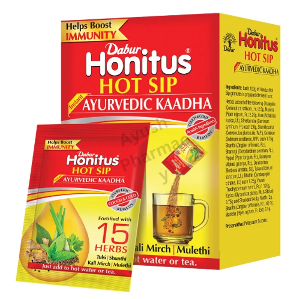 Dabur Honitus Hot Sip Ayurvedic Kaadha (4gm Each) 30 Sachets