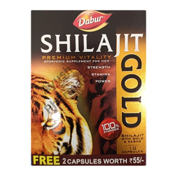 Dabur Shilajit Gold Capsules (10Caps) + 2caps Free