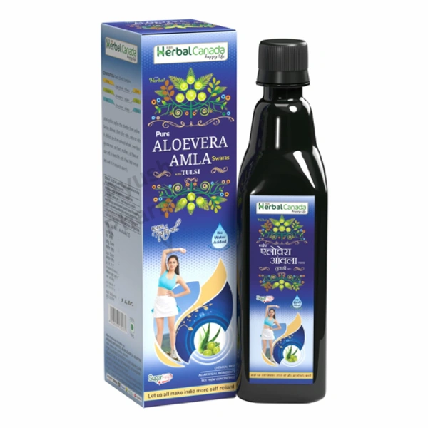 Herbal Canada Aloevera Amla Swaras (500ml)