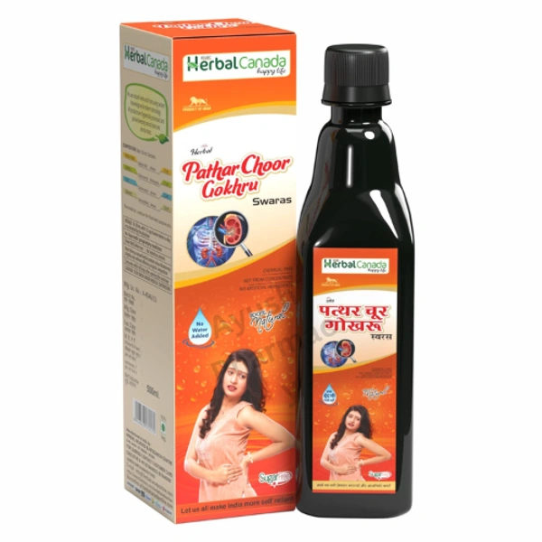 Herbal Canada Pathar Choor Gokhru Swaras (500ml)