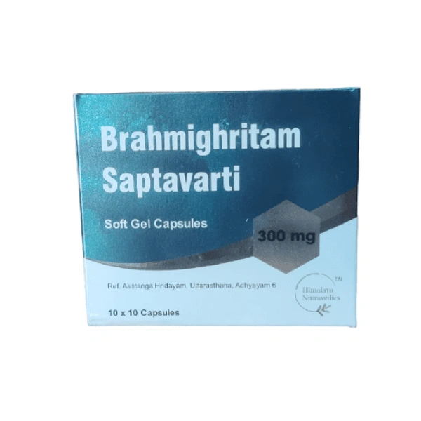 Himalaya Nutravedics India Pvt Ltd Himalaya Nutravedics Brahmi ghritam Saptavarti Soft Gel Capsules 300mg (100Caps)