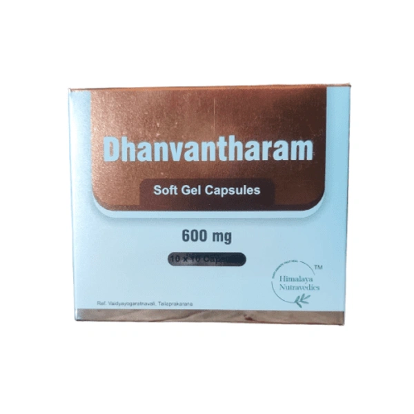 Himalaya Nutravedics India Pvt Ltd Himalaya Nutravedics Dhanwantaram Soft Gel Capsules 600mg (100Caps)