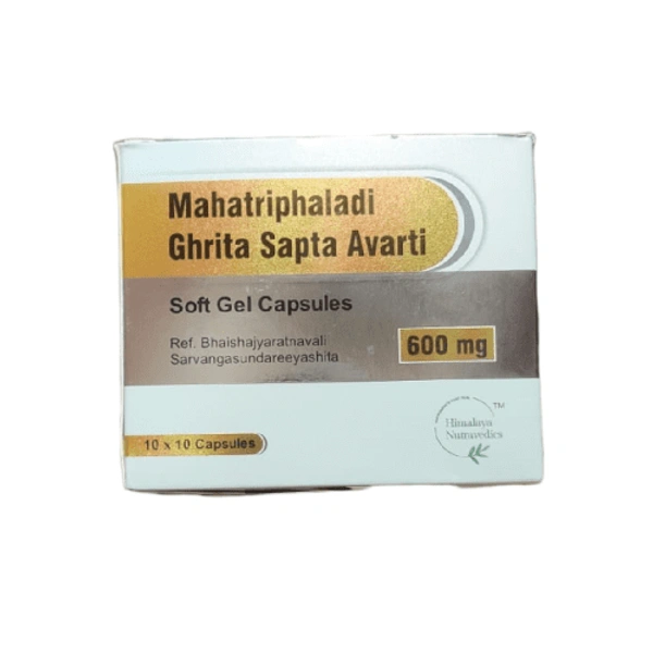 Himalaya Nutravedics India Pvt Ltd Himalaya Nutravedics Maha Triphaladi Ghritam Saptavarti Soft Gel Capsules 600mg (100Caps)