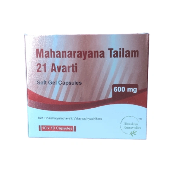 Himalaya Nutravedics India Pvt Ltd Himalaya Nutravedics Mahanarayana Tailam Soft Gel Capsules 600mg (100Caps)