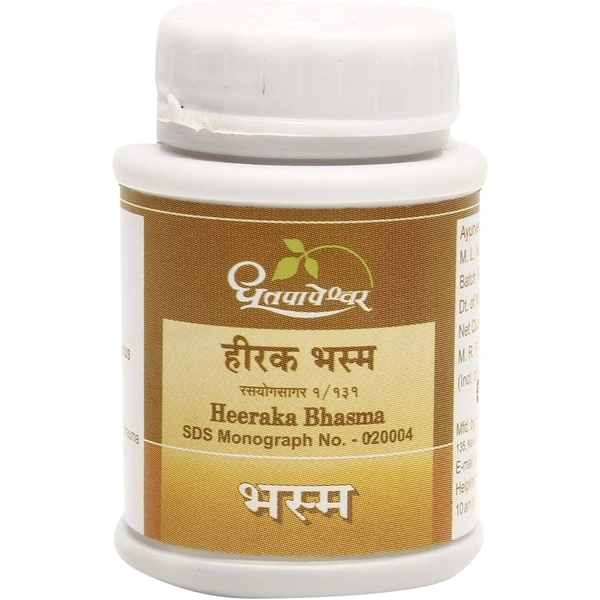 Shree Dhootapapeshwar Dhootapapeshwar Heerak Bhasma (500mg) - 500 mg