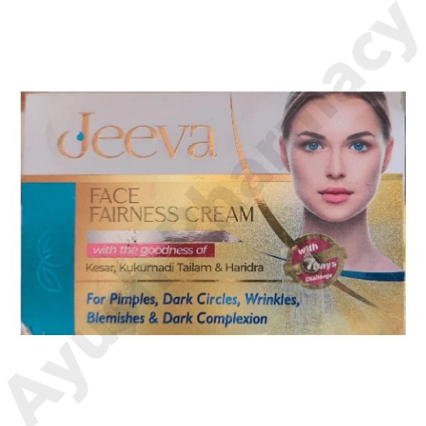 Jeeva Ayurvedic Face Fairness Cream (12gm) - 12 gm