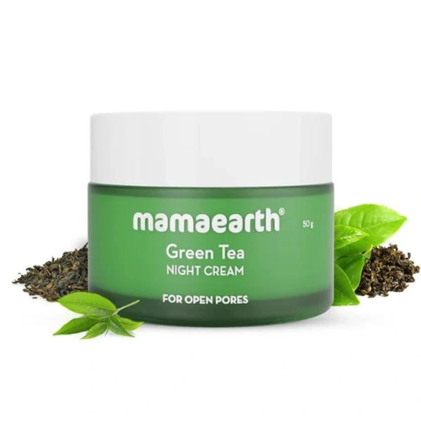 Mamaearth Green Tea Night Cream With Green Tea & Collagen For Open Pores (50gm)
