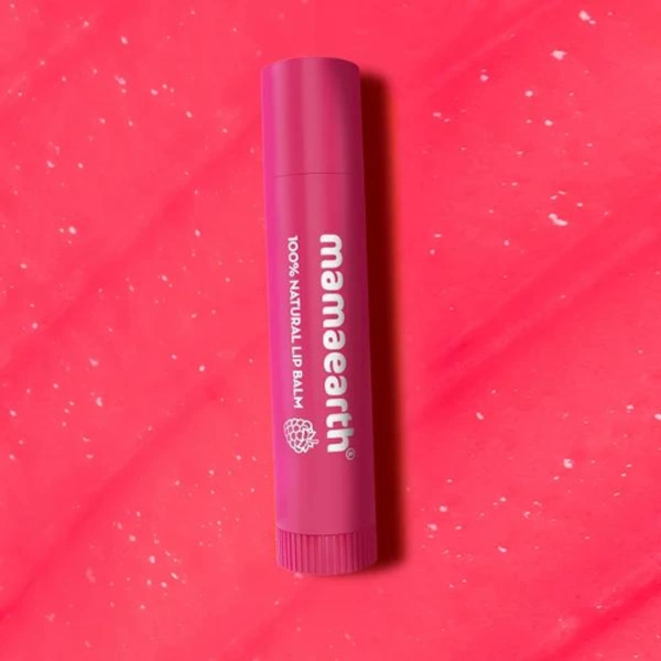 Mamaearth Nourishing Tinted 100% Natural Lip Balm with Vitamin E and Raspberry for Dry & Chapped Lips - (4gm)