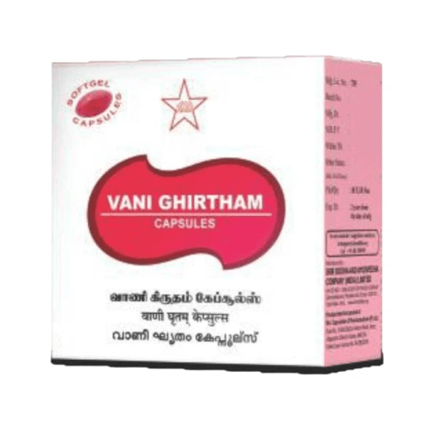 SKM Siddha & Ayurveda SKM Vani Ghritham Softgel Capsule (100Caps) - 100 capsules