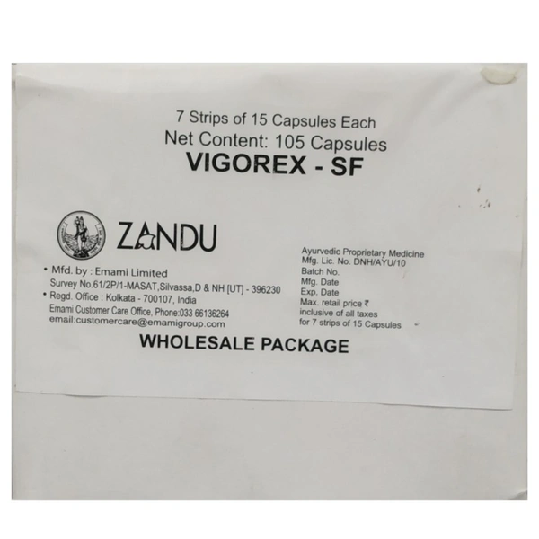 Zandu Vigorex-SF Capsule (15Caps)