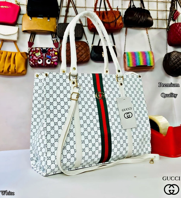 Gucci Tote Bag - White, 15/11.5
