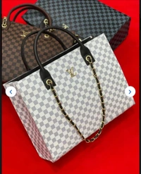 Lv Multipurpose Tote Bag - White, 15*11*4