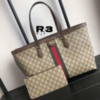 *LATEST GUCCI OPHIDIA TOTE**12A QUALITY**WITH GUCCI DUST COVER *WITH SAME GUCCI POUCH WITH BOX - Brown, 11/17 Inches