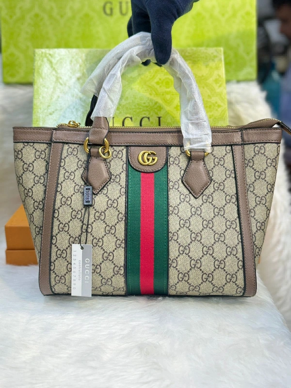 *GUCCI**GG OPHIDIA SUPREME MEDIUM TOTE BAG**12A QUALITY**WITH SLING BELT**WITH FULL BRANDING**SILKY INNER BRANDING**WITH GUCCI BARCODE TAG*with box - Brown, 13/9.5