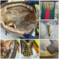 *GUCCI**GG OPHIDIA SUPREME MEDIUM TOTE BAG**12A QUALITY**WITH SLING BELT**WITH FULL BRANDING**SILKY INNER BRANDING**WITH GUCCI BARCODE TAG*with box - Brown, 13/9.5