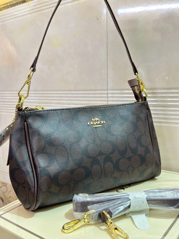 COACH DRUM SHOULDER SLING  - 25 Cms, Brown