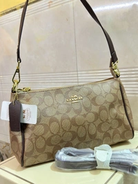 COACH DRUM SHOULDER SLING  - 25 Cms, Brown