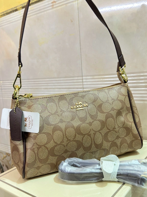 COACH DRUM SHOULDER SLING  - 25 Cms, Brown