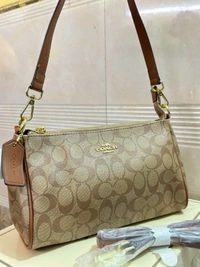 COACH DRUM SHOULDER SLING  - 25 Cms, Brown