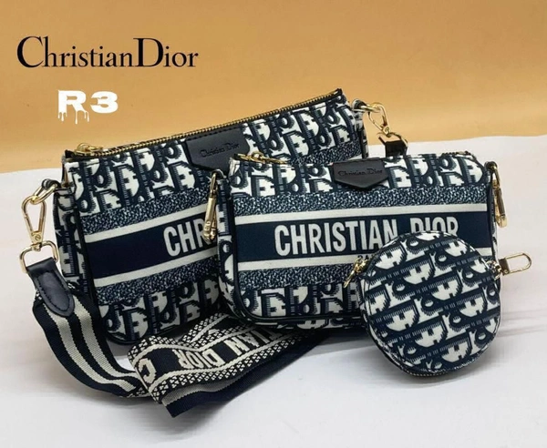 *CRISTIAN DIOR**Christian Dior Multi-Pochette Accessories Is The New Eva Bag* Top Quality. ✨Combo of 3 pcs for all your accessories. ✨Removeable easily  ✨Packing in Branded Dust Bag. ✨All over Brandingwith box - Black, 9*5
