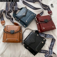 BRAND - *CHARLES & KEITH**_IMPORTED Crossbody Sling Bags - 7*5, Black