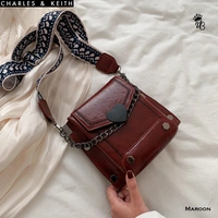 BRAND - *CHARLES & KEITH**_IMPORTED Crossbody Sling Bags - 7*5, Black
