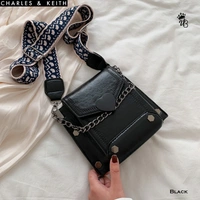 BRAND - *CHARLES & KEITH**_IMPORTED Crossbody Sling Bags - 7*5, Black
