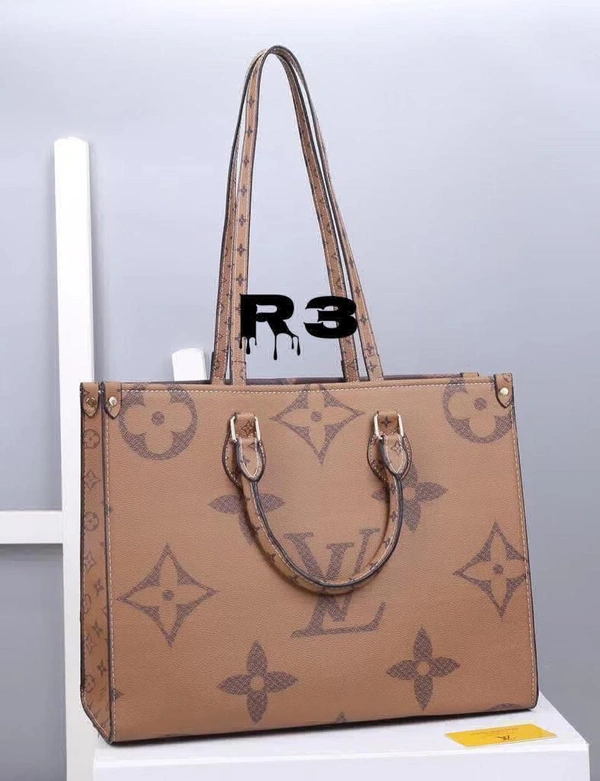 LOUIS VUITTON   ON THE Go BIG SIZE TOTE WITH OG DUST COVER    12A COPY SUPERIOR LEATHERSIZEWITH BOX - Brown, 13/16